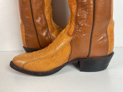 Vintage Tony Lama Ostrich Leg Cowboy Boots | Gold Label | Men’s 7 D | Women’s 8