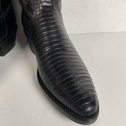 Vintage Lucchese Handmade Cowgirl Boots | Lizard Teju | Women’s 8 B