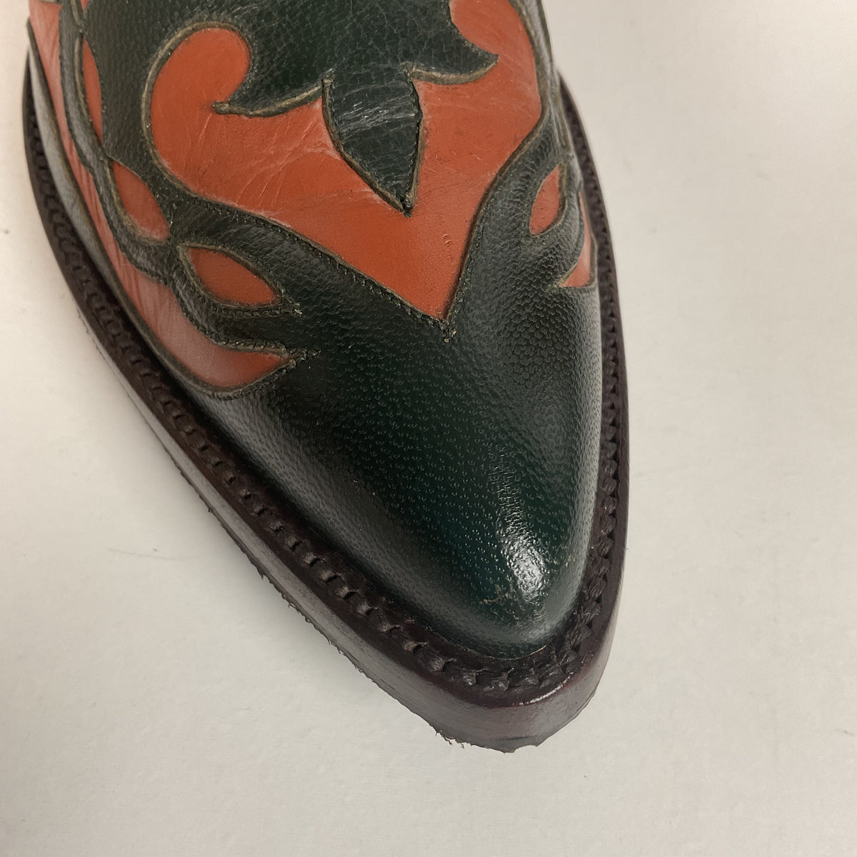 Vintage Caboots Wingtip Cowboy Boots | Tooled Inlays | Men’s 8 | Women’s 9