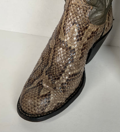 Vintage Justin Butterfly Cowgirl Boots | Snakeskin Inlay | USA Made | Women’s 5 B