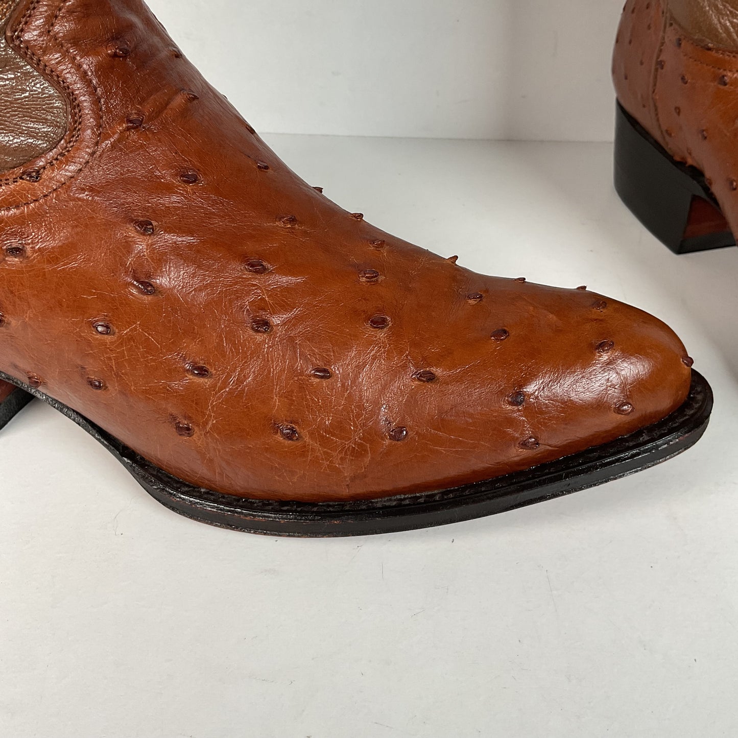 Vintage Bull Rider Full Ostrich Quill Cowboy Boots | Exotic | Men’s 9.5 EE