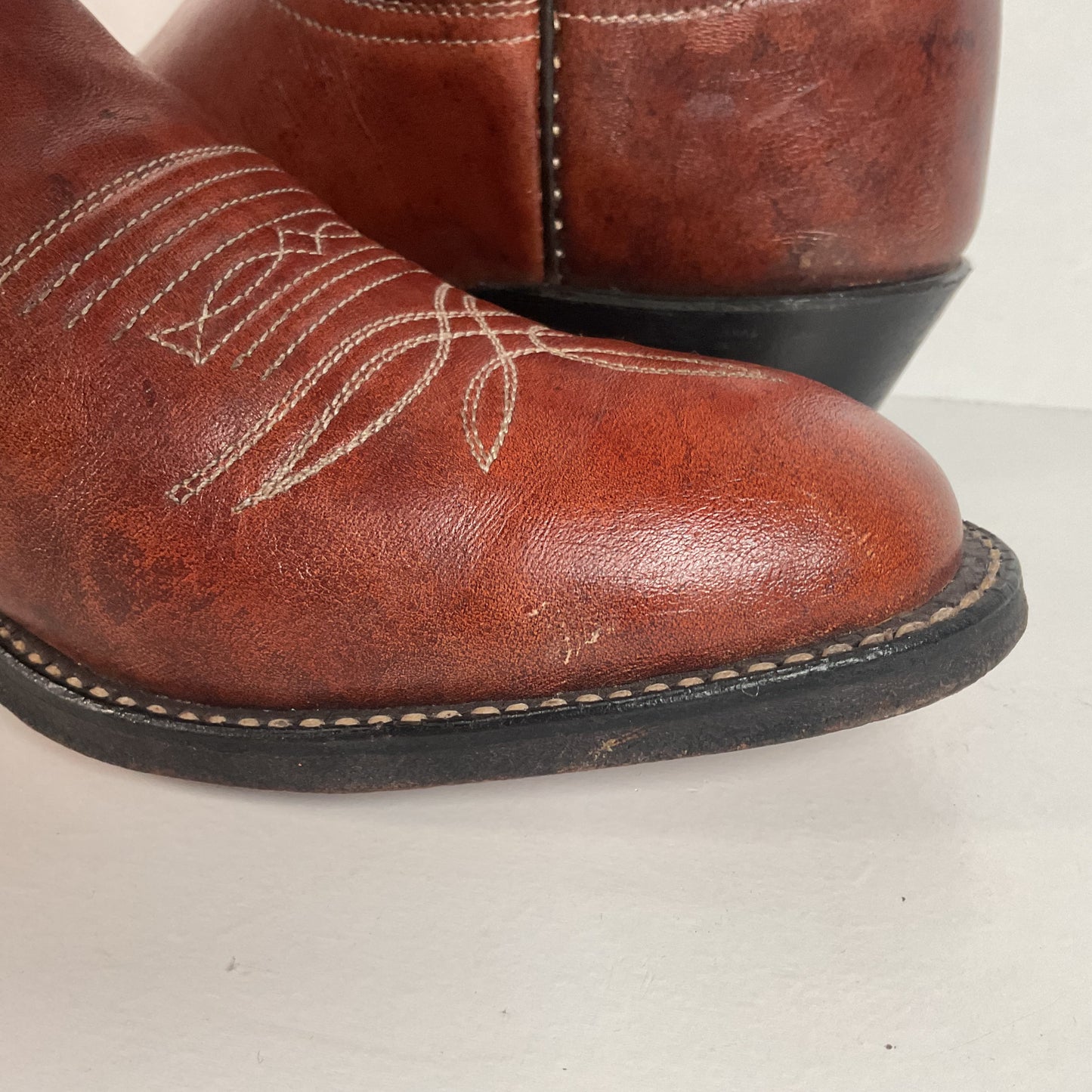 Vintage Tony Lama Cowboy Boots | Chocolate Cow | Men’s 7.5 C | Women’s 8.5