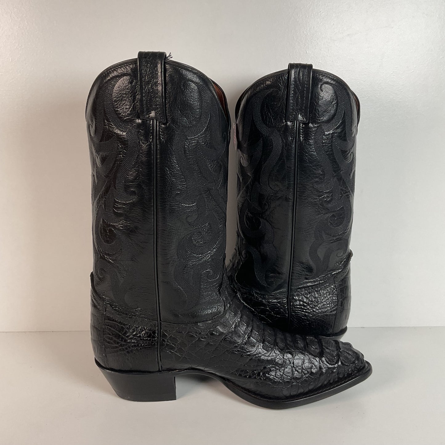 Tony Lama Royal Caiman Cowboy Boots | Exotic | Hornback | USA Made | 12 D