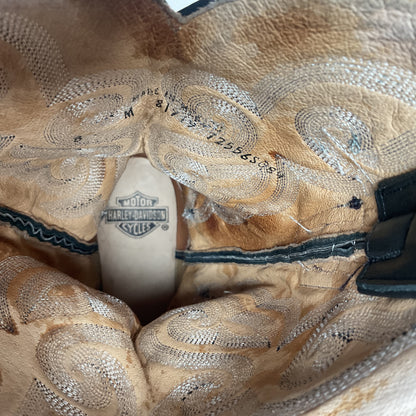 Harley Davidson Stingray Cowgirl Boots | Exotic | Tooled Inlay | Women’s 8 M