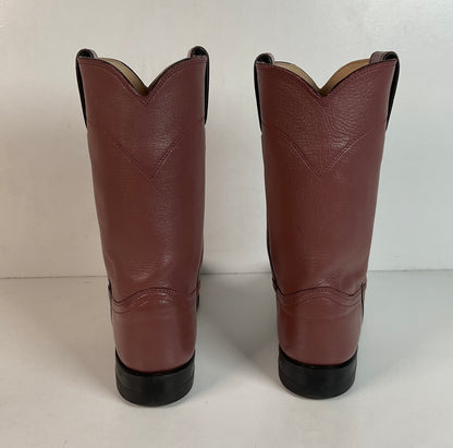 Justin Cowgirl Roper Boots | USA Made | Purple Mauve | Women’s 7 B
