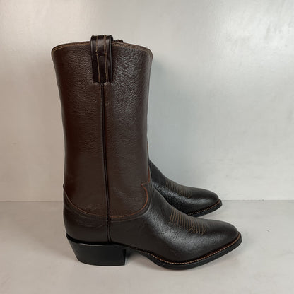 Vintage 1960s Tony Lama Water Buffalo Cowboy Boots 8.5 D Exotic Gold Label