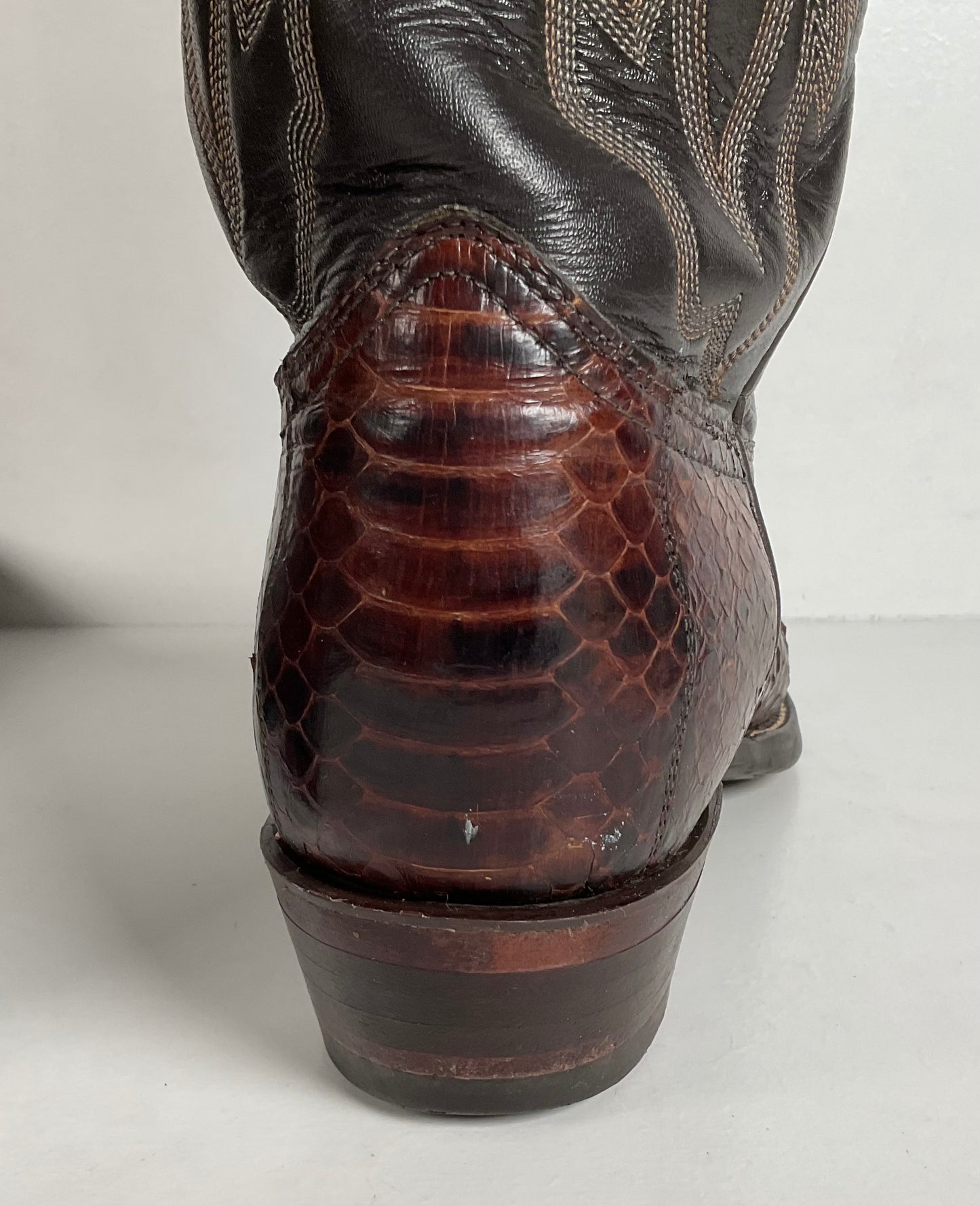 Texas Imperial Python Snakeskin Cowboy Boots | USA Made | Men’s 9.5 D
