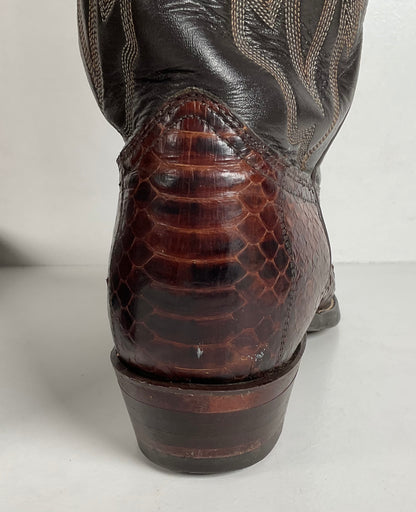 Texas Imperial Python Snakeskin Cowboy Boots | USA Made | Men’s 9.5 D