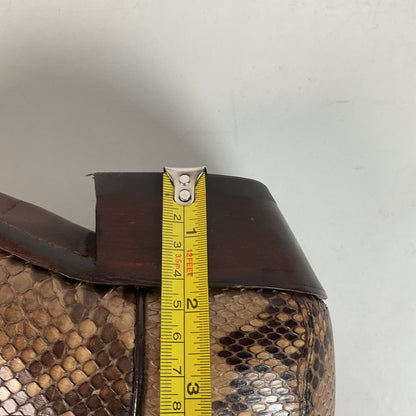 Dan Post Front Cut Python Cowboy Boots 9 D Snakeskin USA Made Recrafted