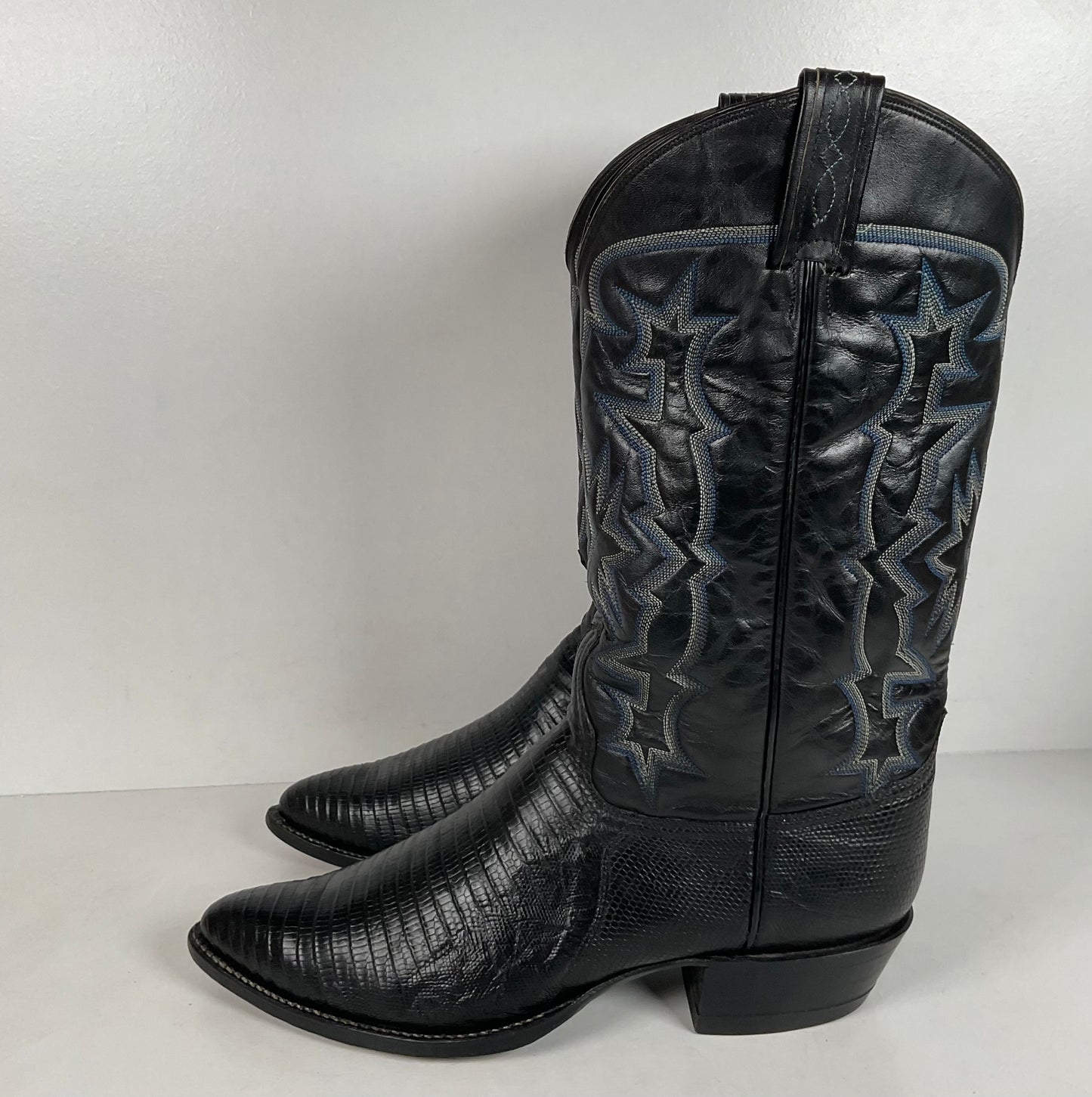 Vintage Tony Lama Cowboy Boots | Teju Lizard | Gold Label | Men’s 10.5 D