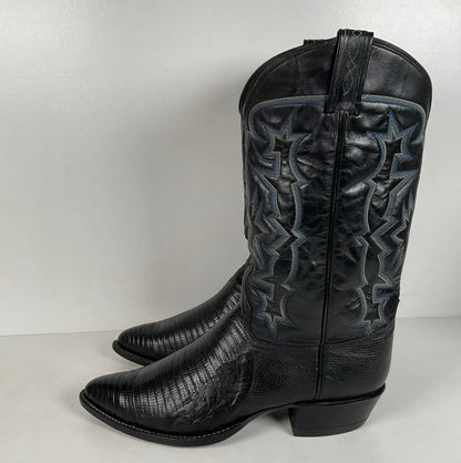 Vintage Tony Lama Cowboy Boots | Teju Lizard | Gold Label | Men’s 10.5 D