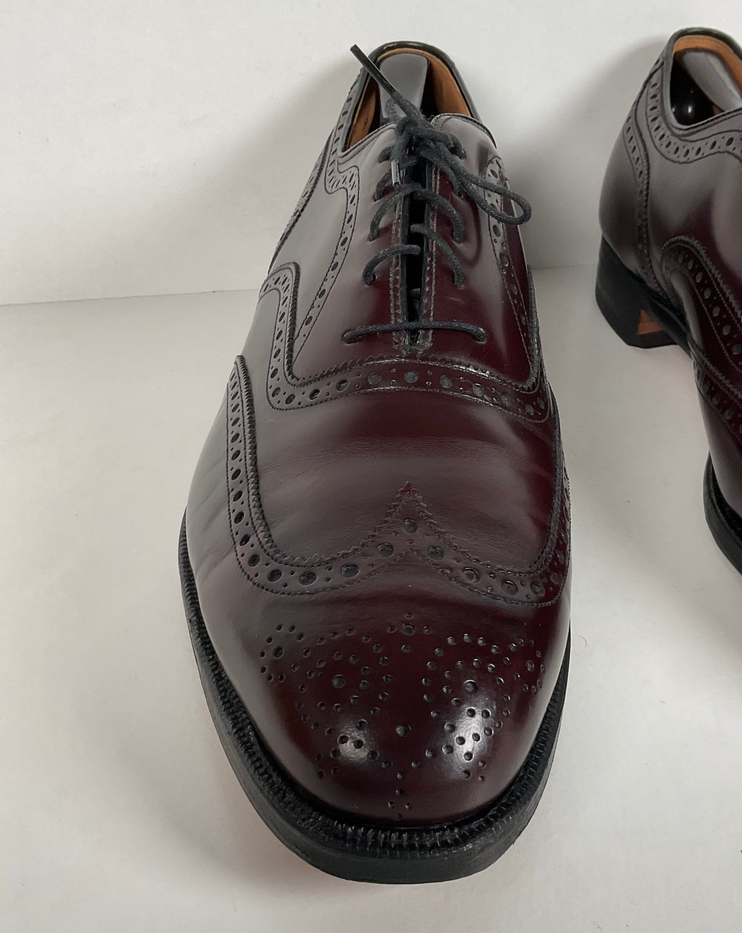Vintage Johnston Murphy Oxford Shoes | Burgundy Calf | USA Made | Men’s 12 D