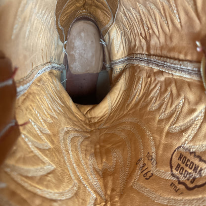 Vintage Nocona 17” Cowgirl Boots 7.5 C USA Made Old White Label