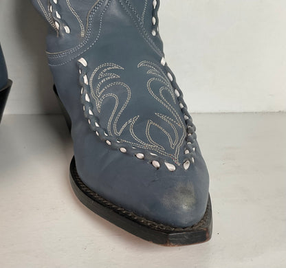 Dan Post Albany Bucklace Cowgirl Boots | Mule Skin | Blue | Women’s 8 M