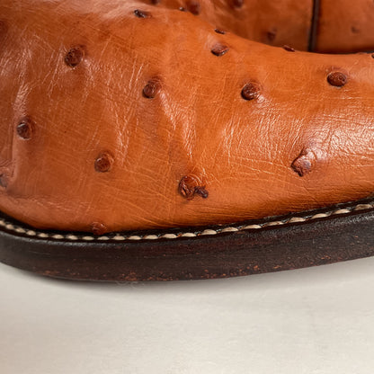 Justin Full Ostrich Quill Cowboy Boots | Exotic | USA Made | Men’s 10 D