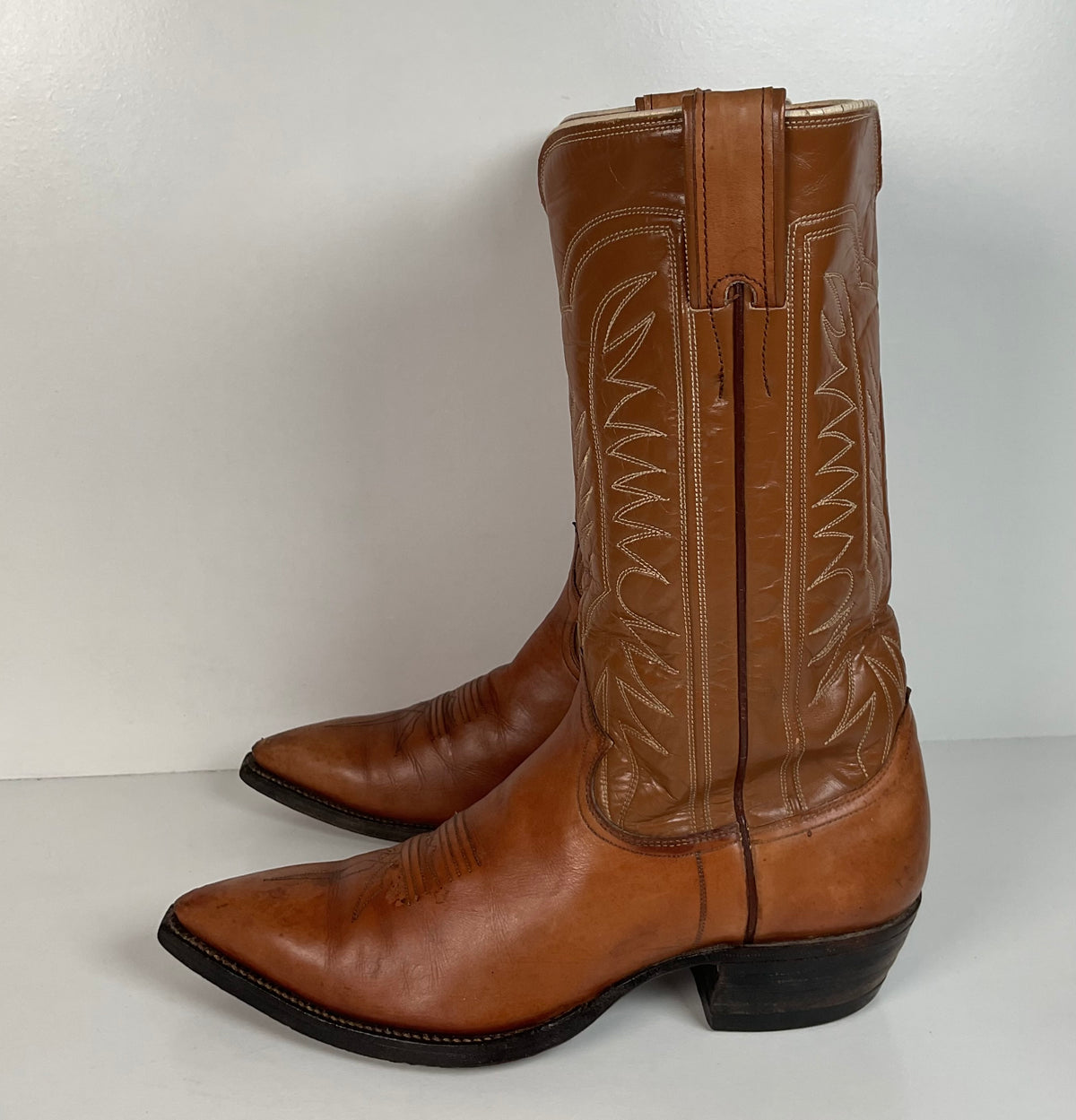 Vintage Justin Fort Worth Cowboy Boots | X Toe | White Label | Men’s 7 D