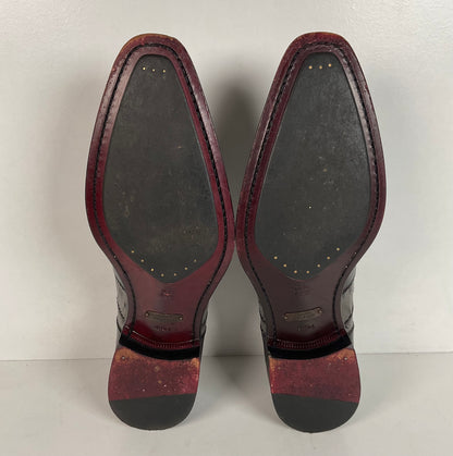 Mezlan Ostrich Quill Medallion Shoes | Derby | Exotic | Men’s 9.5 M