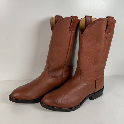 Vintage Nocona Pig Skin Cowboy Boots | Rust Brown | USA Made | Men’s 10 EEE