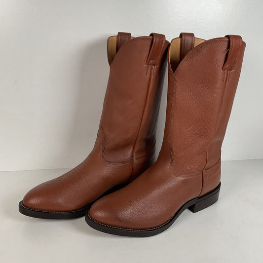 Vintage Nocona Pig Skin Cowboy Boots | Rust Brown | USA Made | Men’s 10 EEE