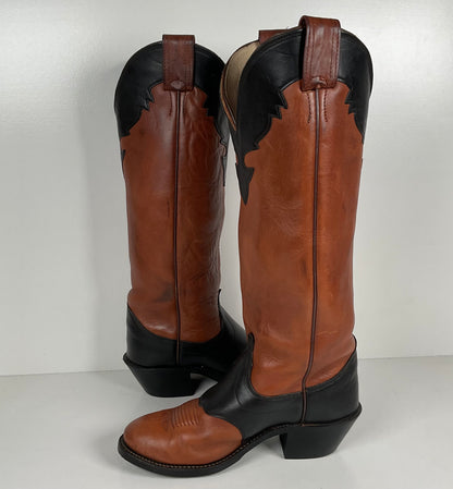 Olathe Tall Top Buckaroo Boots | USA Made | Overlay | Men’s 6 C | Women’s 7