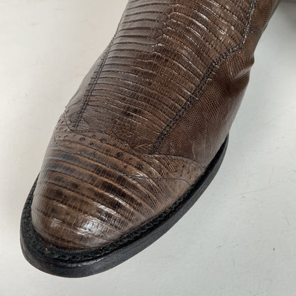 Vintage Justin Teju Lizard Cowboy Boots | Brogued | USA Made | Men’s 10.5 B