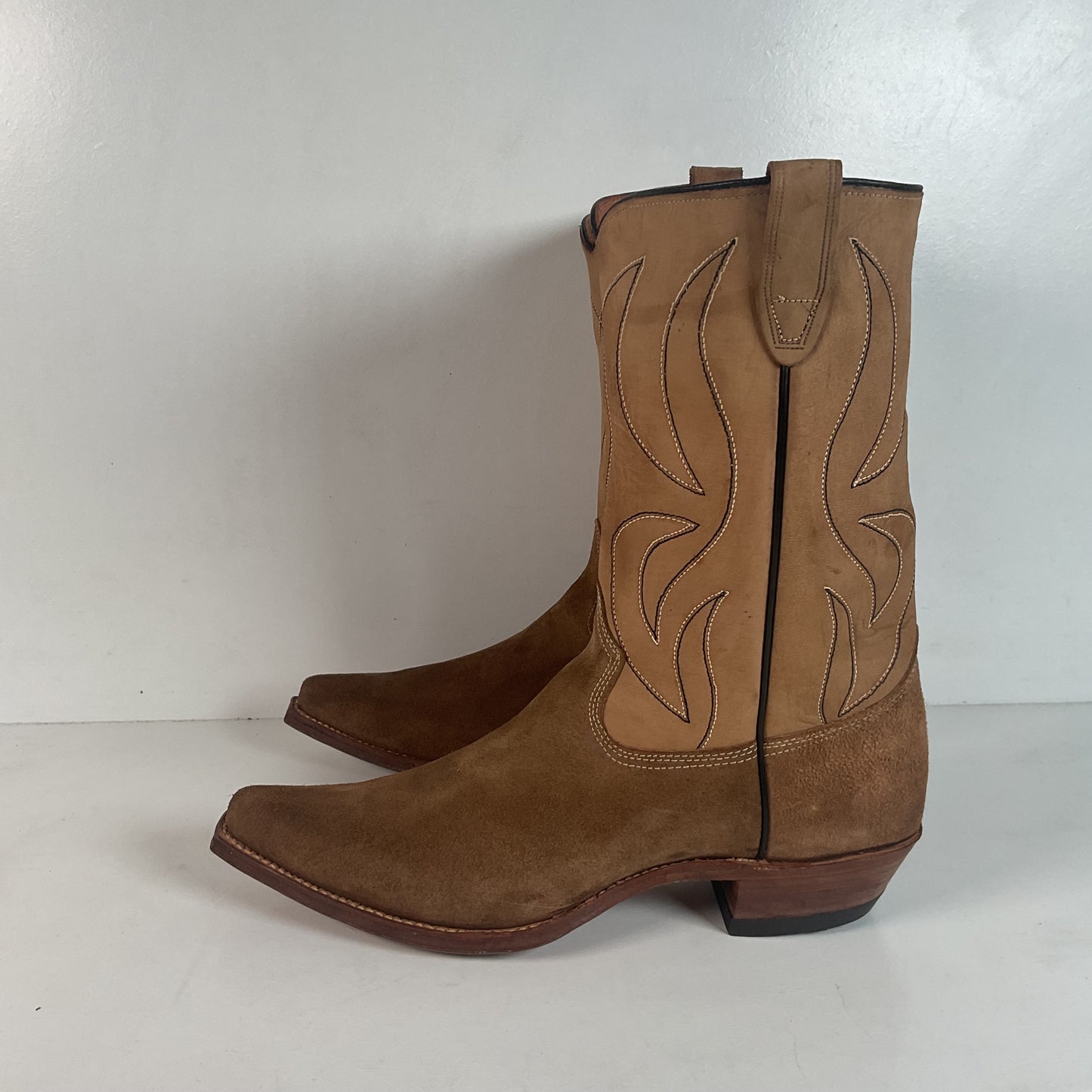 1960s Rodeo Suede Cowboy Boots 11.5 D Rough Out USA Made