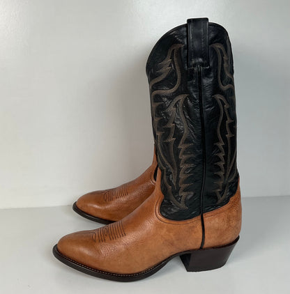 Vintage Tony Lama Bull Shoulder Cowboy Boots | USA Made | Men’s 9 D