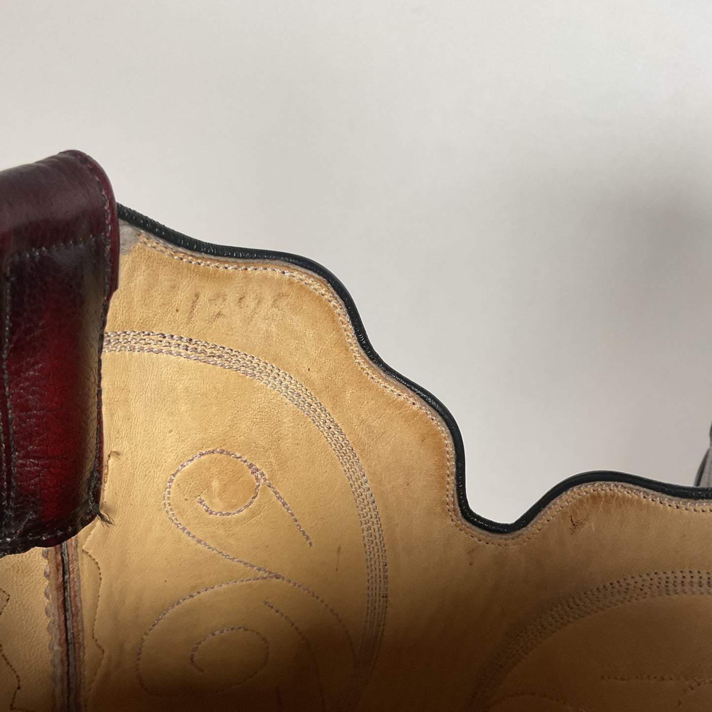 Custom Black Cherry Cowboy Boots | Goat Skin | Extra Narrow | 10.5 AA