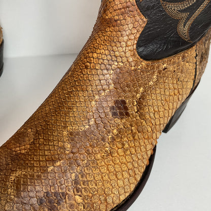 Vintage Tony Lama Boa Snake Cowboy Boots | Exotic | USA Made | Men’s 12 D