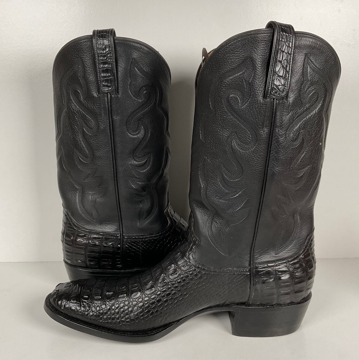 L.M. Easterling American Alligator Cowboy Boots | Hornback | Custom | Men’s 11