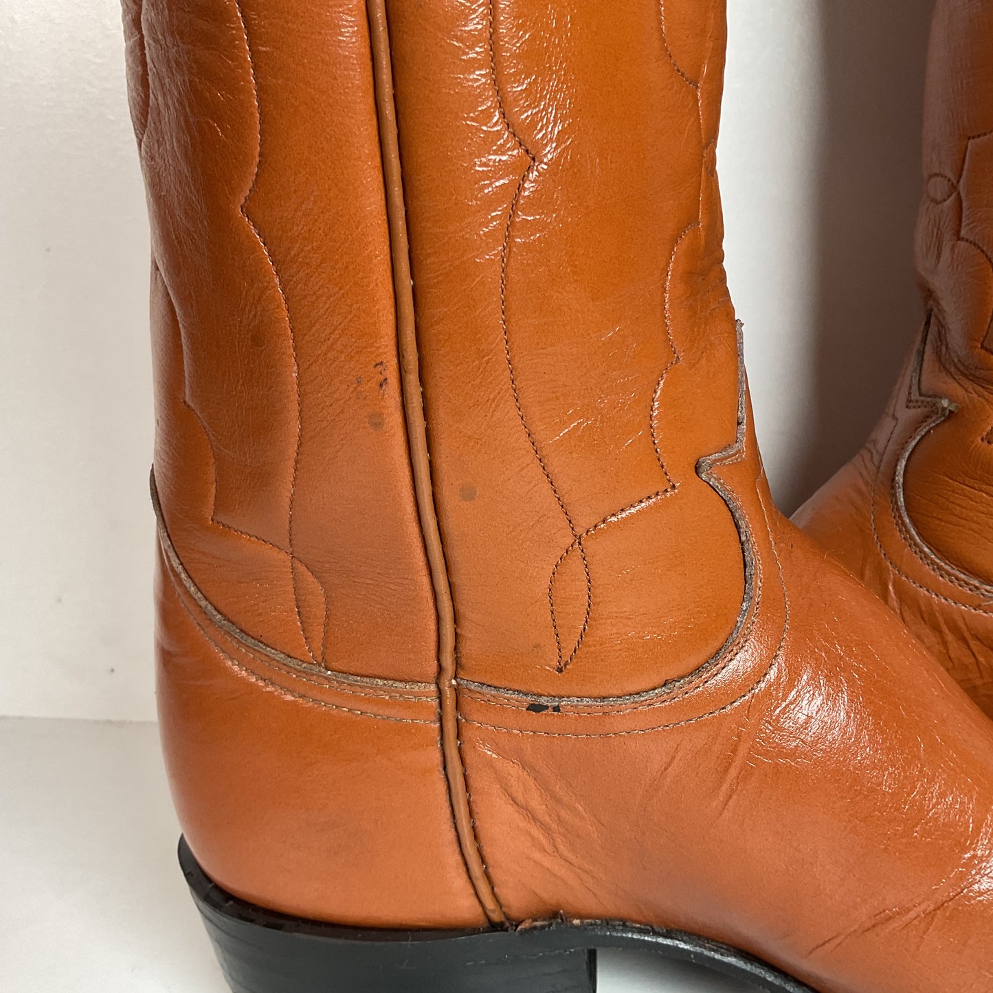 Vintage Tony Lama Maple Leaf Cowboy Boots | Lizard Tip | Narrow | Men’s 8 | Women’s 9