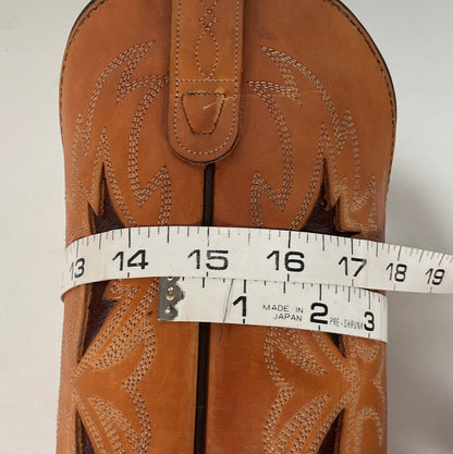 Vintage J. Chisholm Cowboy Boots | Tooled Inlays | USA Made | Men’s 8.5 D