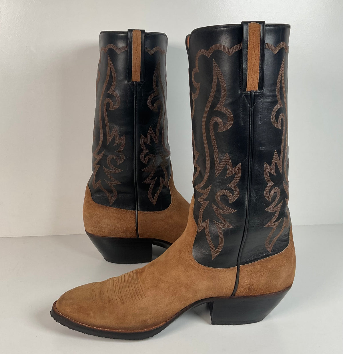 Little’s San Antonio Custom Cowboy Boots | Suede Rough Out | Men’s 11 D