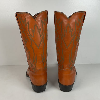Vintage Justin Fort Worth Cowboy Boots | X Toe | 1960s-1970s | Men’s 9 D