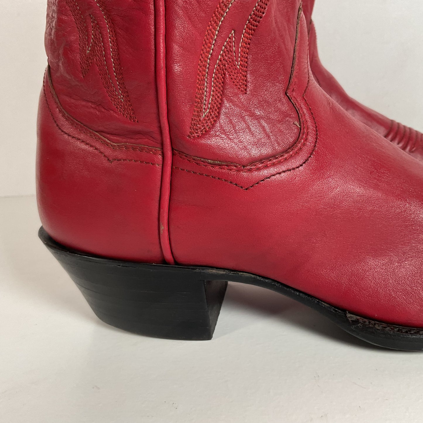 Vintage Sanders Cowgirl Boots | Ruby Red | Women’s 6.5 B
