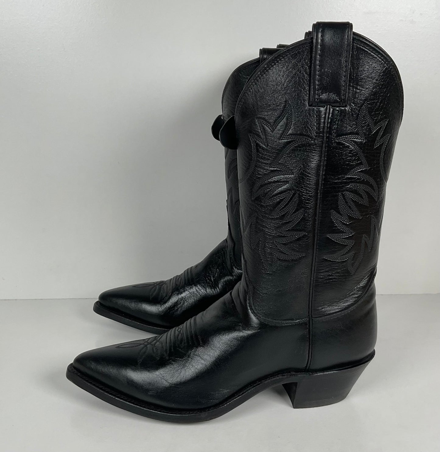 Justin London Calf Cowgirl Boots | USA Made | Black | Women’s 7.5 B