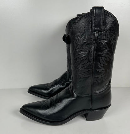 Justin London Calf Cowgirl Boots | USA Made | Black | Women’s 7.5 B