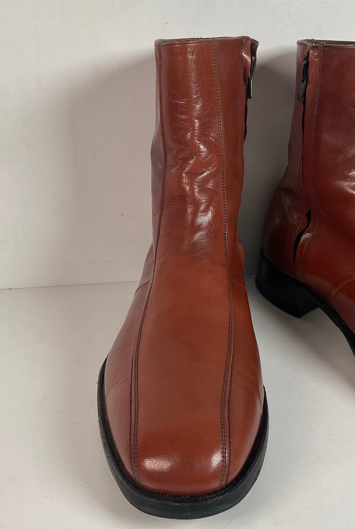 Vintage Florsheim Imperial Zipper Boots 10 D Chelsea Style