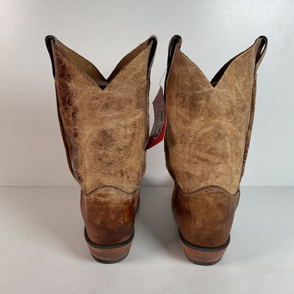 Justin Tan Road Cowboy Boots | Bent Rail | USA Made | Square Toe | Men’s 11 D