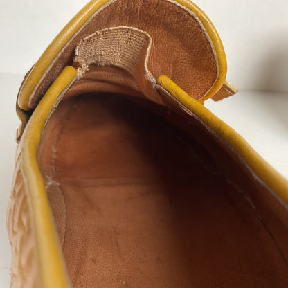 Vintage Sea Turtle Loafers | Monk Strap | Yellow | Men’s 7 D