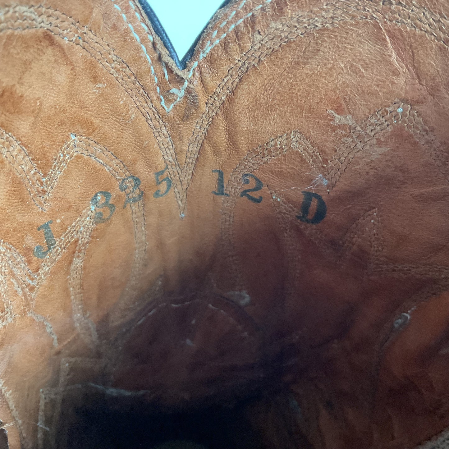 Vintage 1960s Cowtown Cowboy Boots 12 D Chocolate Brown