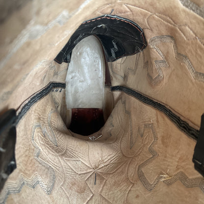 Diamondback Rattlesnake Cowboy Boots | Custom Made | Collar Overlay | Men’s 10 B