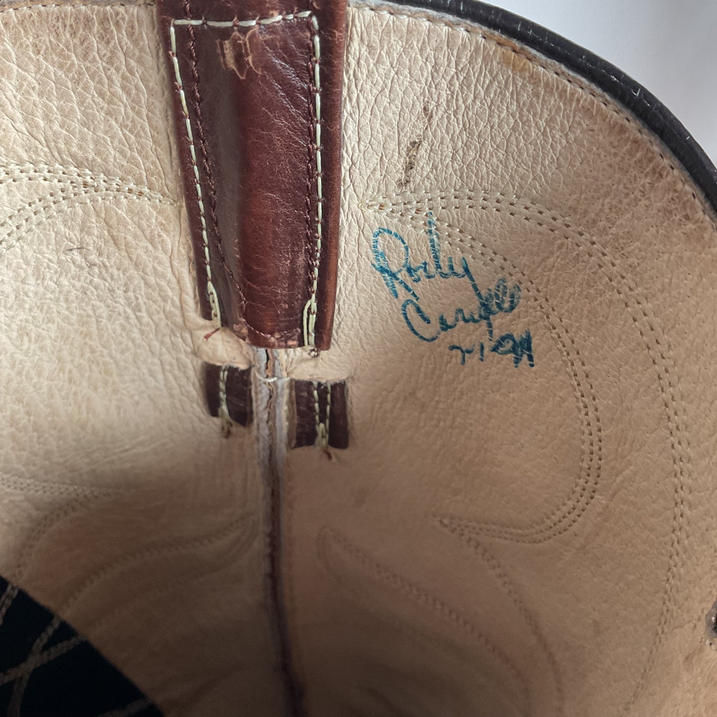 Vintage Rocky Carroll Custom Cowgirl Boots 8-8.5 Texas Americana