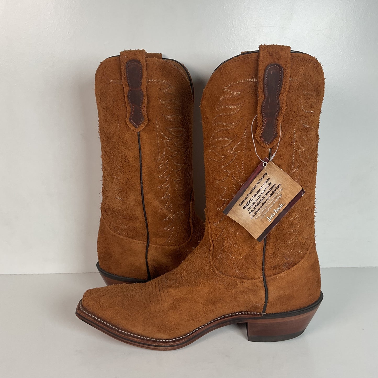 Nocona Rough Out Suede Cowgirl Boots 9.5 B USA Made