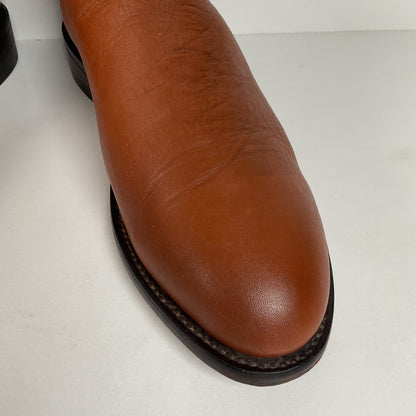 Lucchese 2000 Roper Boots | USA Made | Brown Calf | Men’s 9.5 D