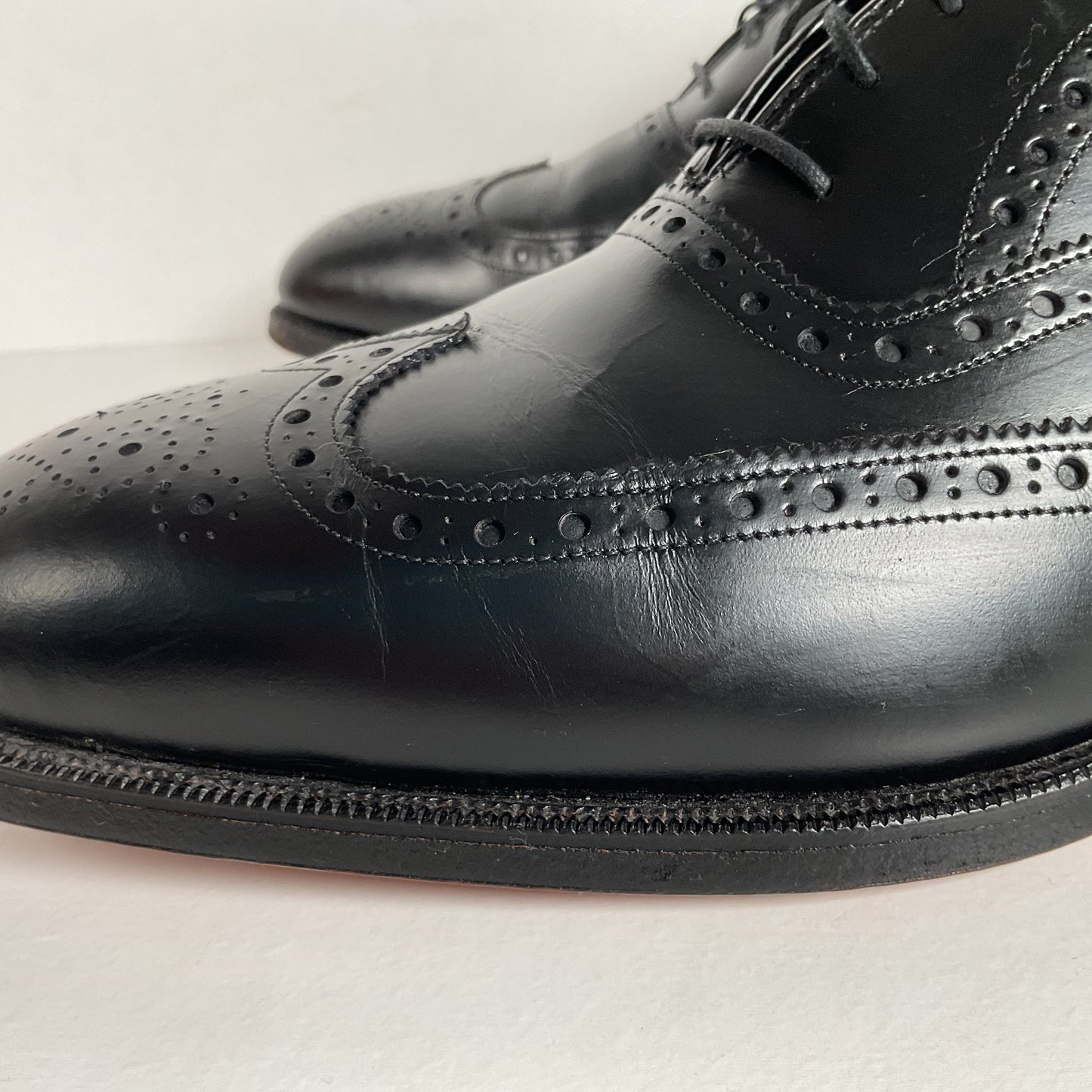 Vintage Johnston Murphy Oxford Shoes | USA Made | Classic Black | Men’s 12 D
