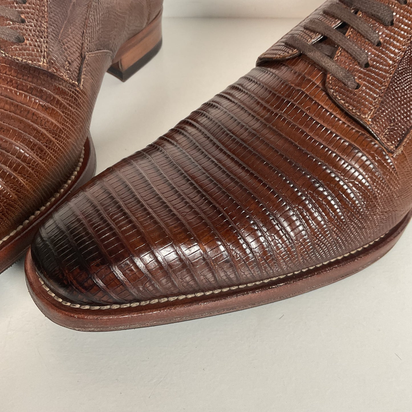 Mezlan Teju Lizard Derby Shoes Brown | Brown | Men’s 9 M