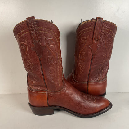 Lucchese Classics Handmade Cowboy Boots 12 EE Brown Bison Hide