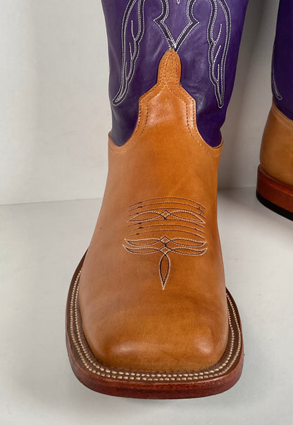 Anderson Bean Tan Crazy Horse Cowboy Boots | Purple Mad Dog | Men’s 12 D
