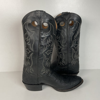 Justin Faux Elephant Print On Cowhide Buckaroo Cowboy Boots 10 D Punchy